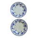 Large round antique plate, blue and white Dresden porcelain.