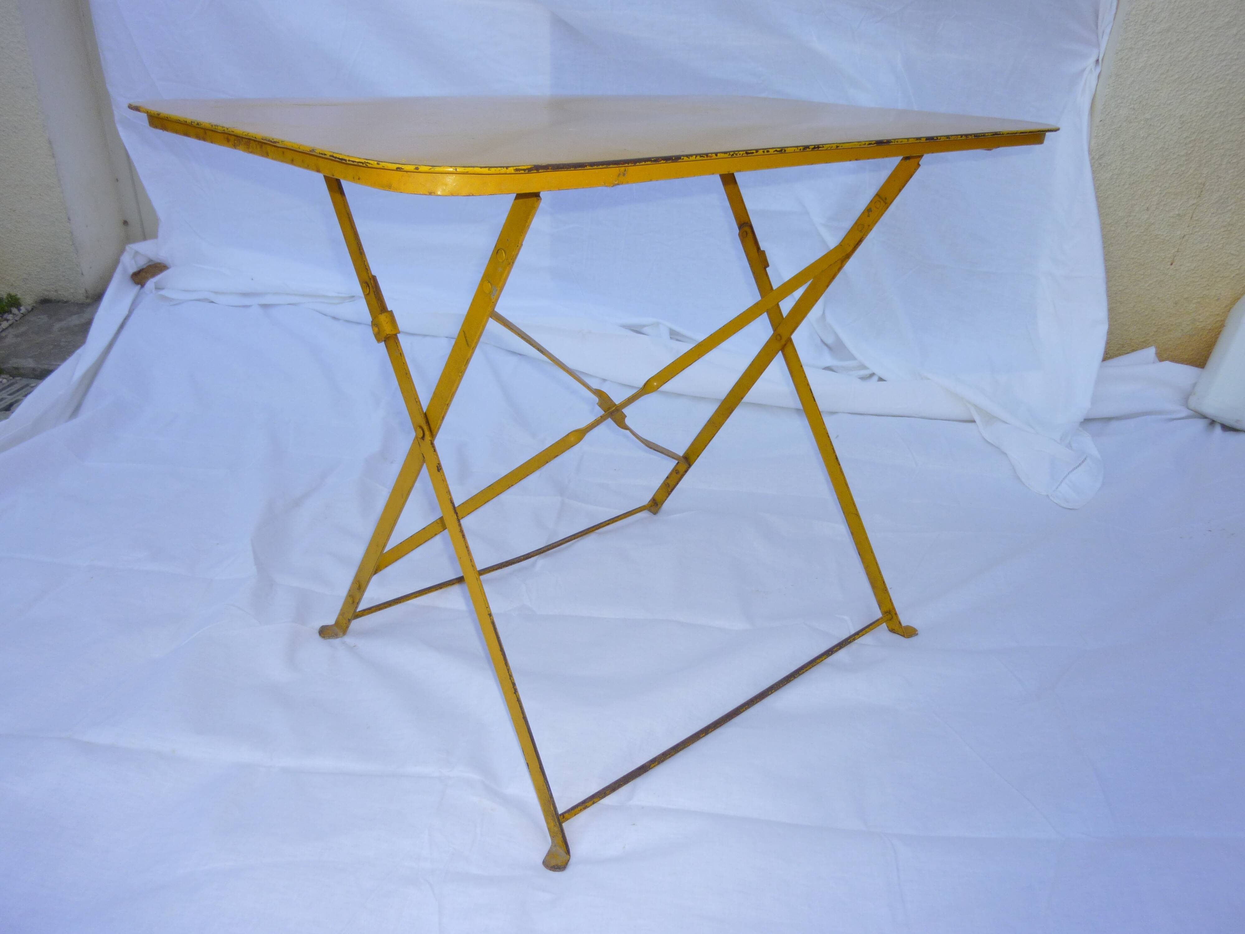 Vintage metal bistro table
