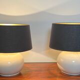 Pair of ceramic lamps