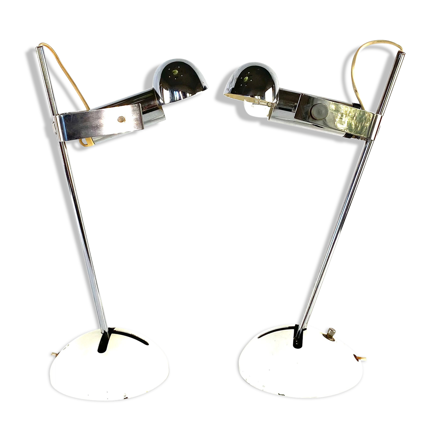 Paire de lampe de table T395 de Robert Sonneman pour Luci Milan, 1972