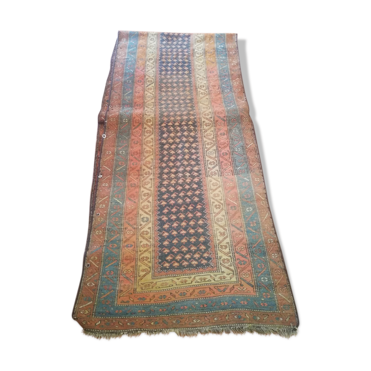 Handmade Persian kilim carpet 100% wool 91x430cm
