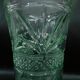 Green pressed-moulded crystal vase