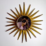Miroir soleil, gilded metal with gold leaf, Italy, 1960