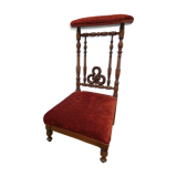 Pray-god wooden chair at assisi carpet in velvet 19th century