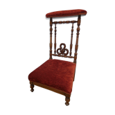 Pray-god wooden chair at assisi carpet in velvet 19th century