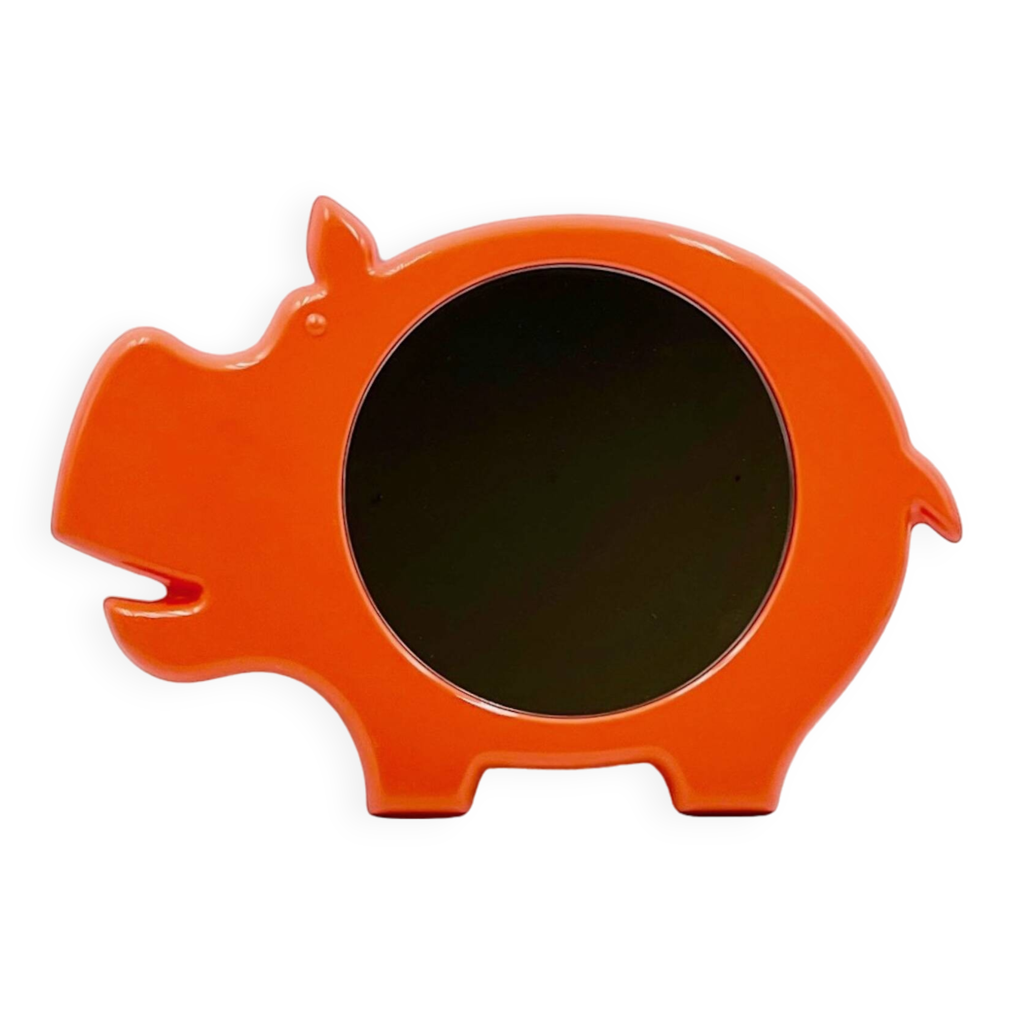 Space Age Wall Mirror with Hippo Shape Poss Denmark, 1960/70s