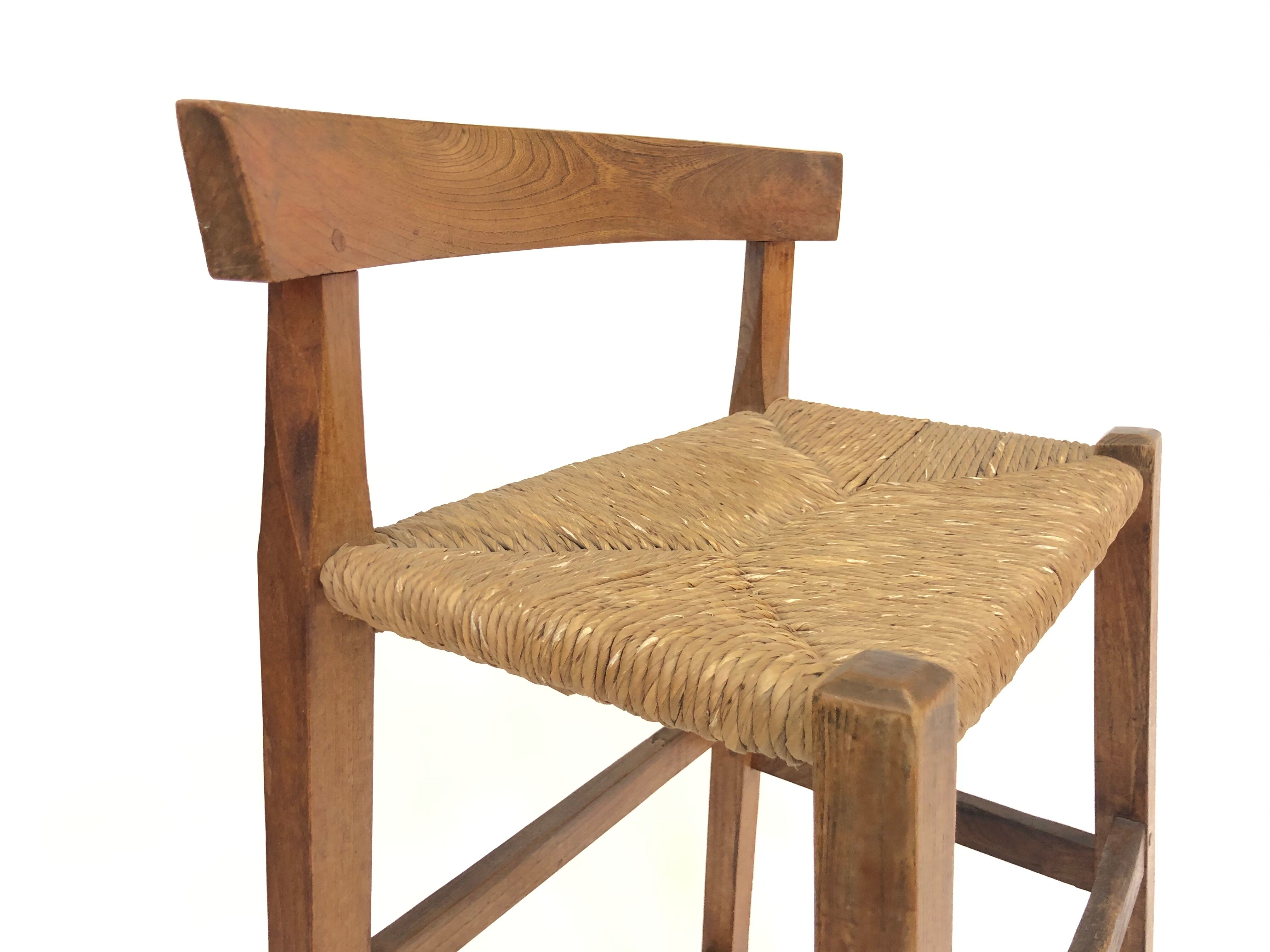 Minimalist wooden bar stool 40-50s