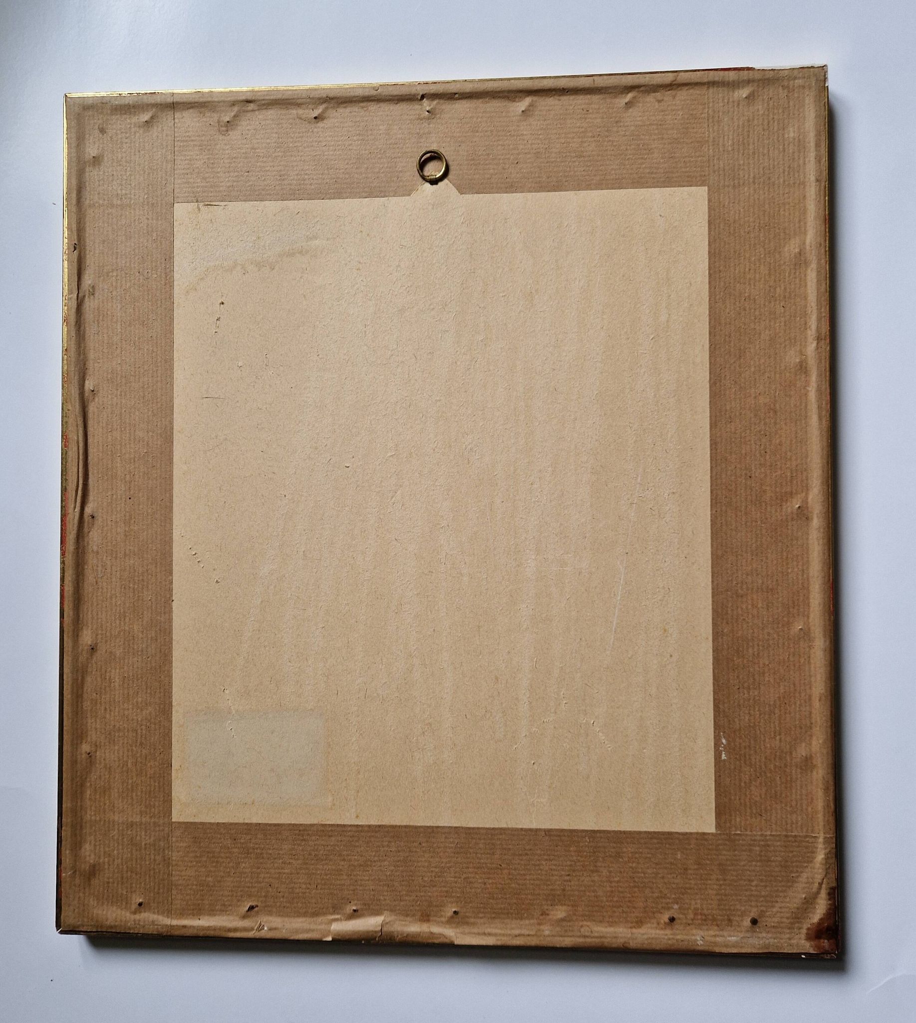 Framed gouache signed Marie Lys Ameil, circa 1960