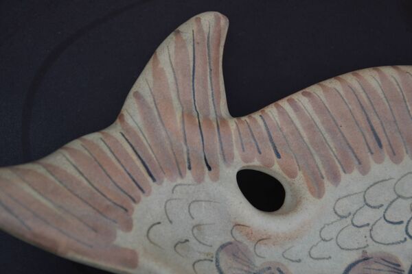 Grand plat/coupe en céramique poisson Vallauris