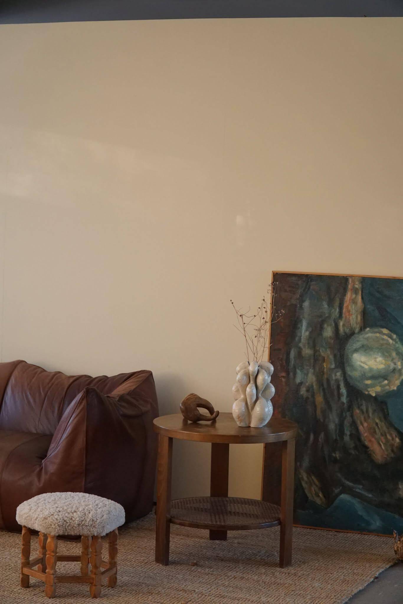 Modern Danish, Lacquered Beech Side Table, Fritz Hansen, "Model 1535", 1940s