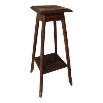High wooden shelf