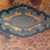 Old box row mail, jewelry, elm magnifying glass