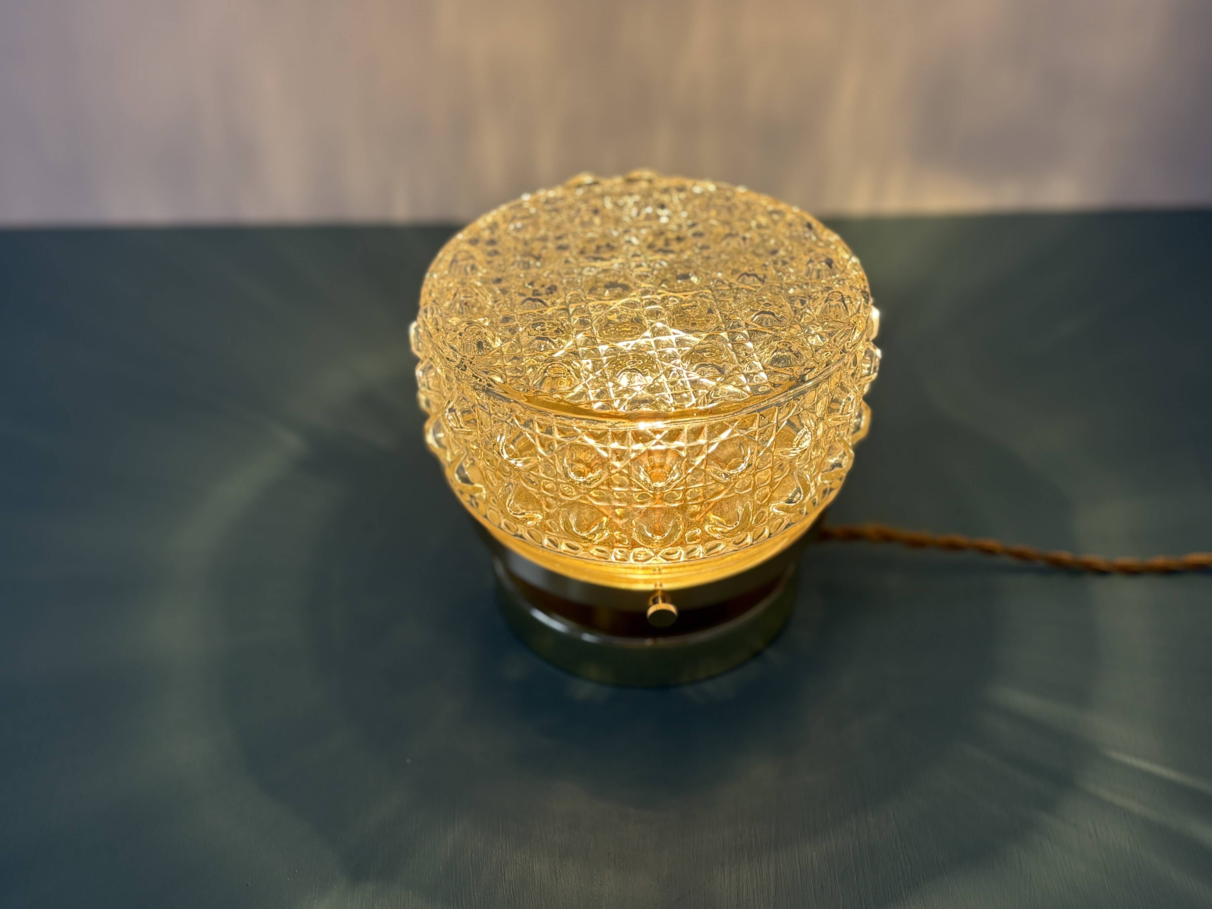 Vintage glass moulded globe wall/ceiling light.