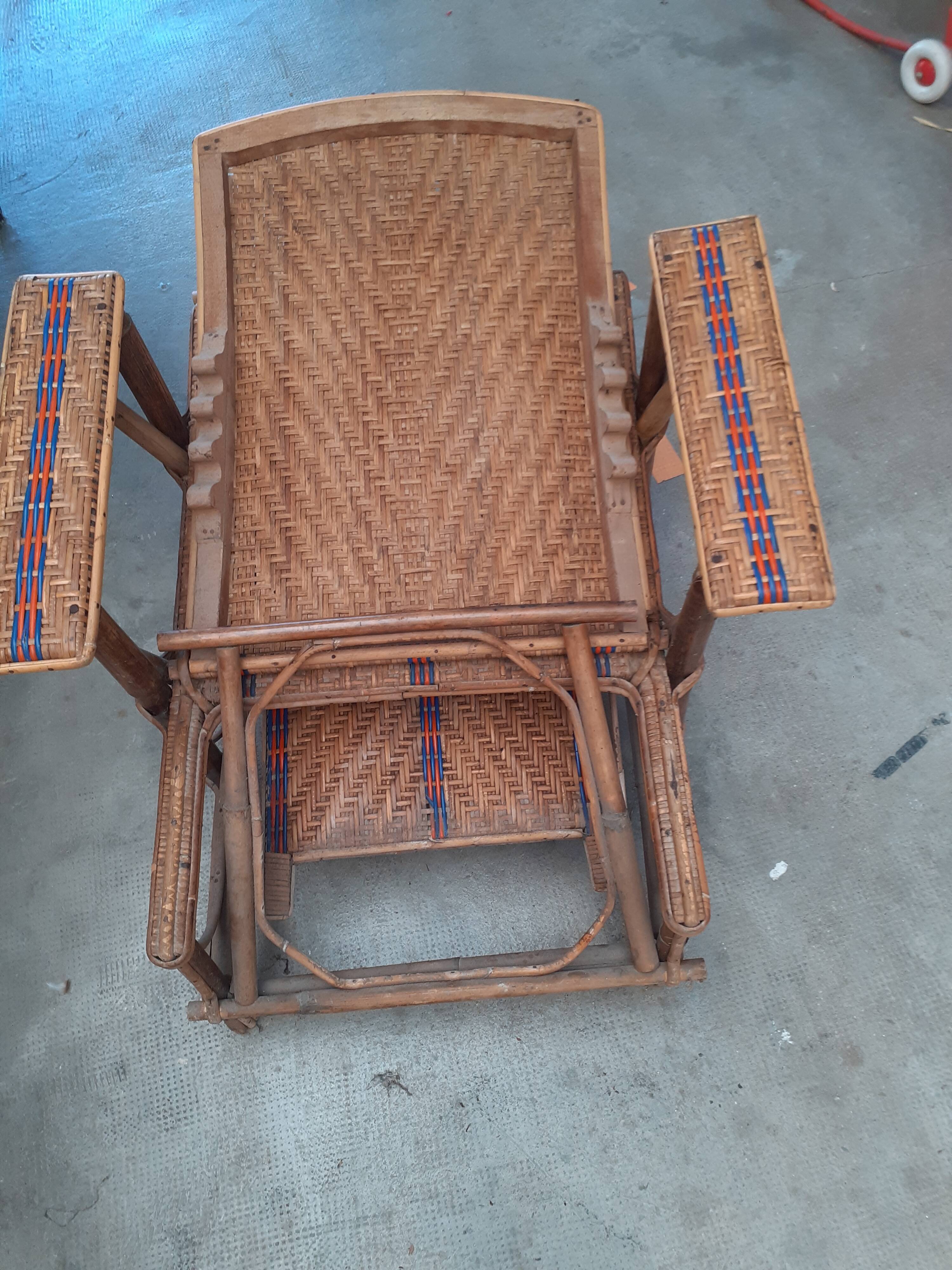 Rattan deckchairs 30s