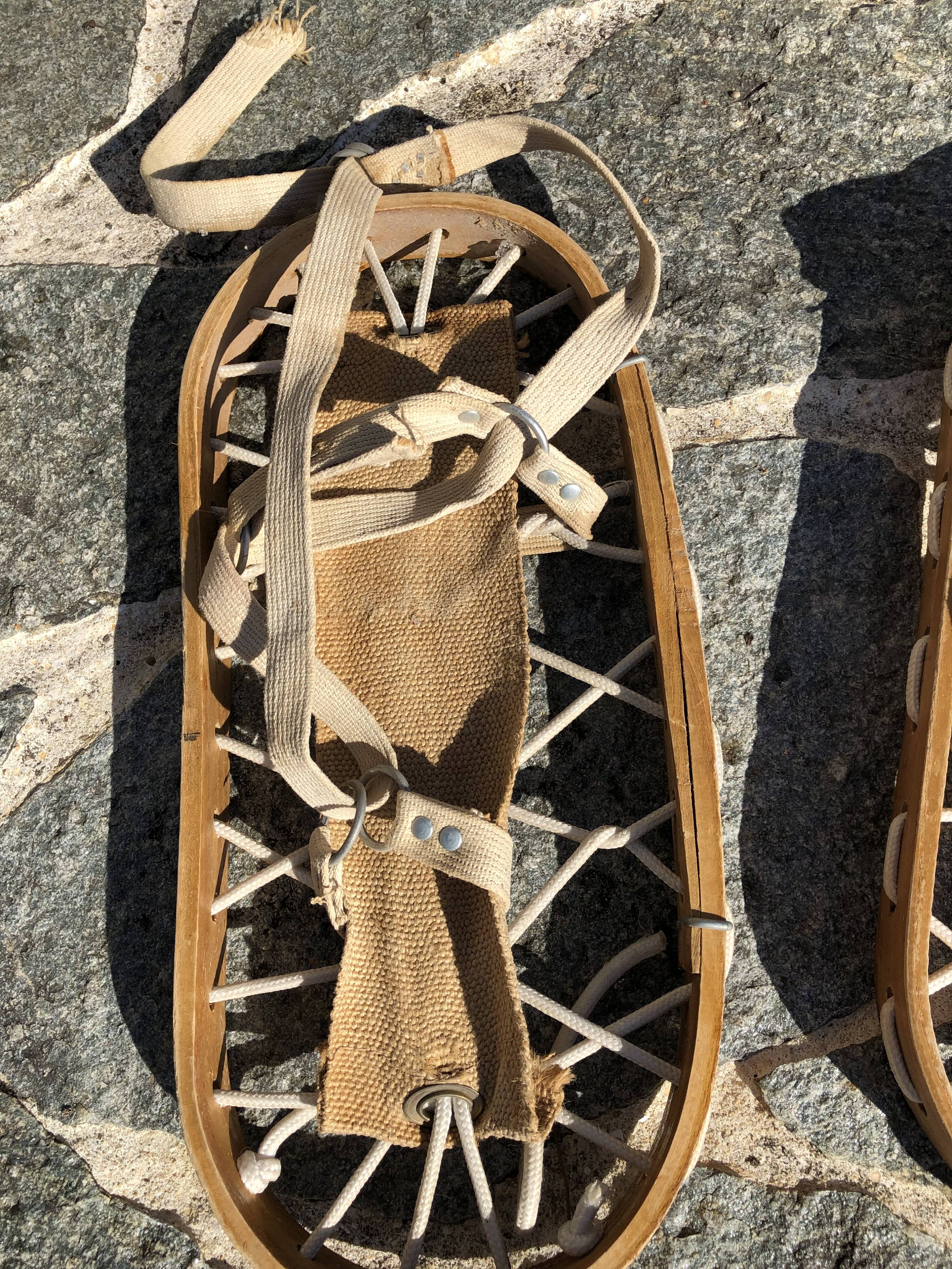 Vintage wooden snowshoes