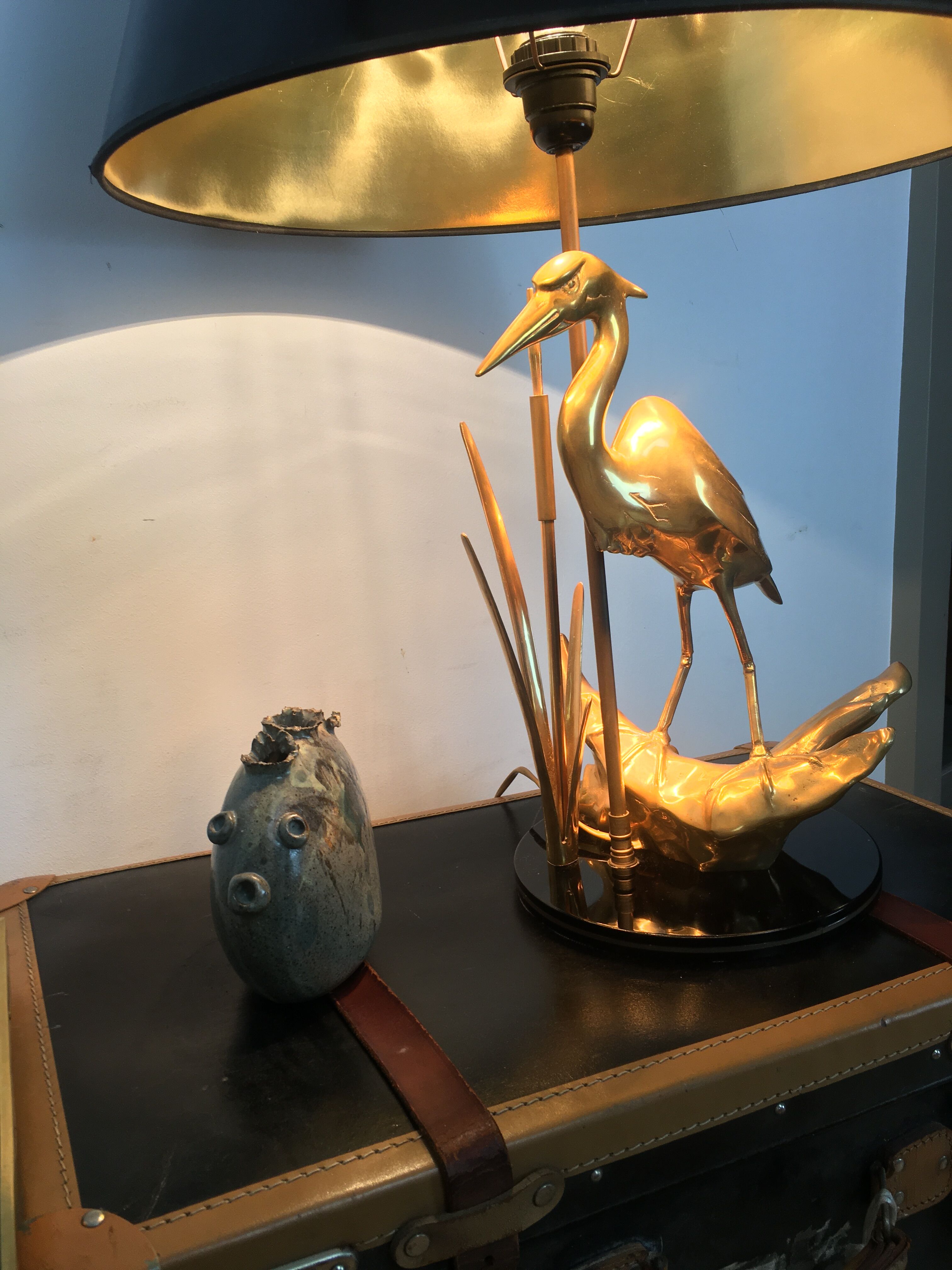 Vase pique fleurs zoomorphe par Alexandre Kostanda, poisson céramique