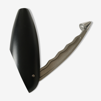 Retractable wood design hook black wood