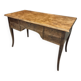 Old desk writing desk with drawers birch wood 30s