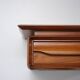 Pair of 1950s Italian Wall-Mounted Wooden Nightstands with Single Drawer