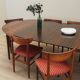 Round rosewood table, Danish design, 1960s, manufacturer: Gudme Møbelfabrik