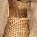 Fauteuil corbeille enfant en osier