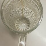 Pichet en verre ciselé vintage
