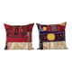 Set of 2 vintage embroidered cushion covers 43x48 cm