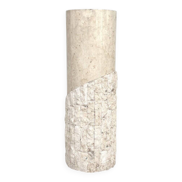 Colonne en marqueterie de pierre