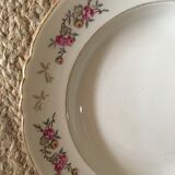 Old hollow plates mismatched ornate in red