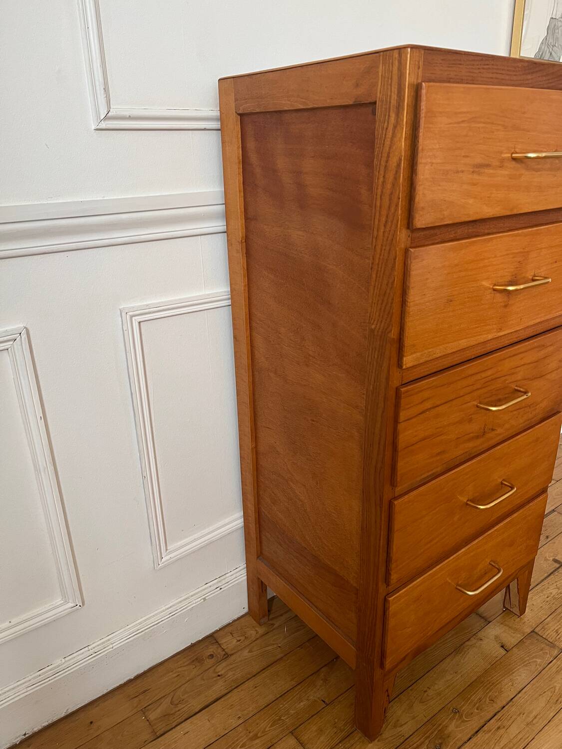 Chiffonnier en bois pieds compas
