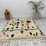 Handmade wool berber rug 200 x 100 cm