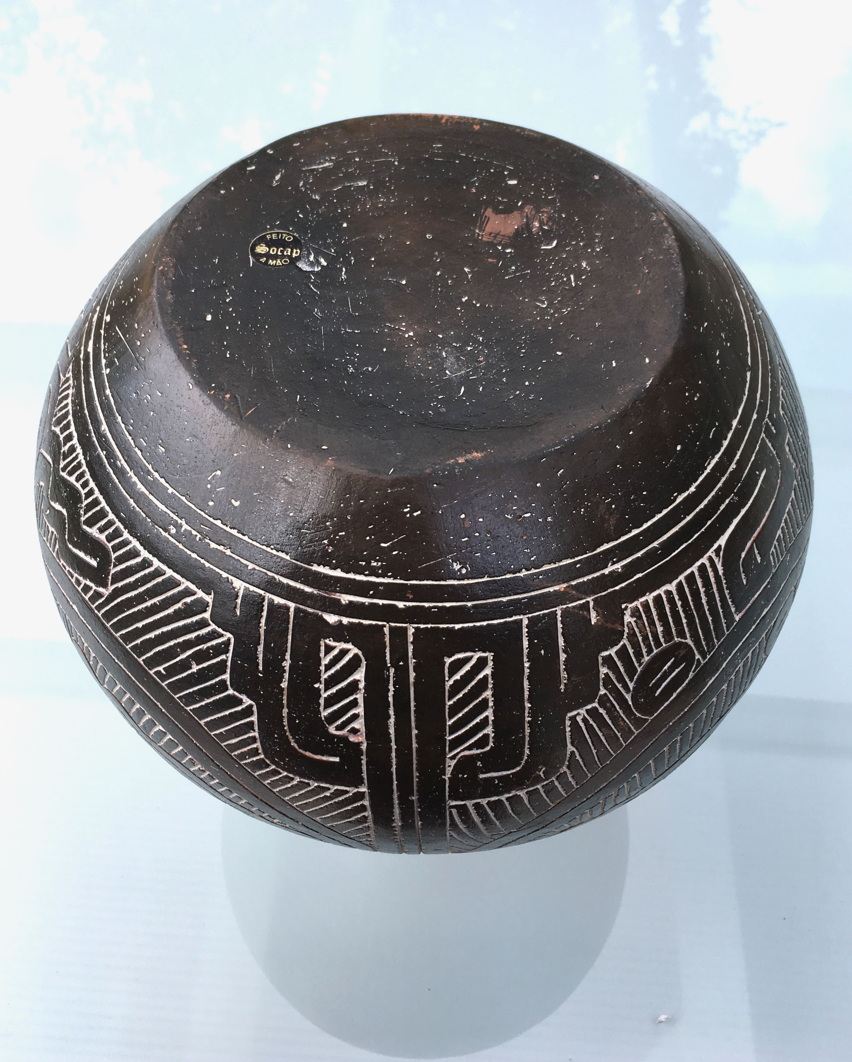 Handmade earthen vase