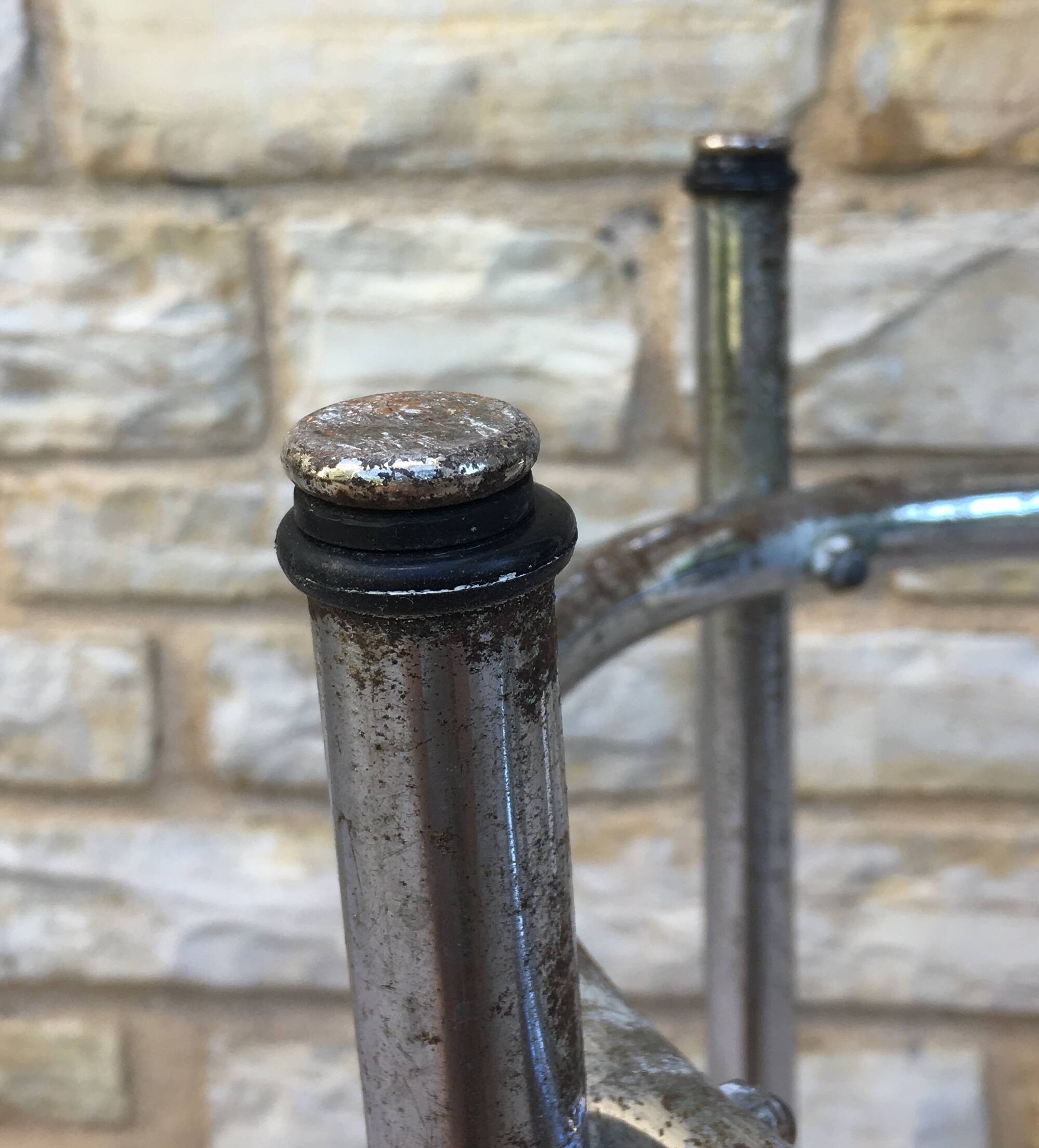 Modernist stool circa 1930 in the style of LC7 by Perriand, Le Corbusier and Jeanneret