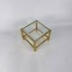 Hollywood Regency Brass and Glass Side Table, 1970s