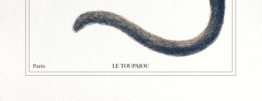 Chimera lithography animal engraving - the toupajou