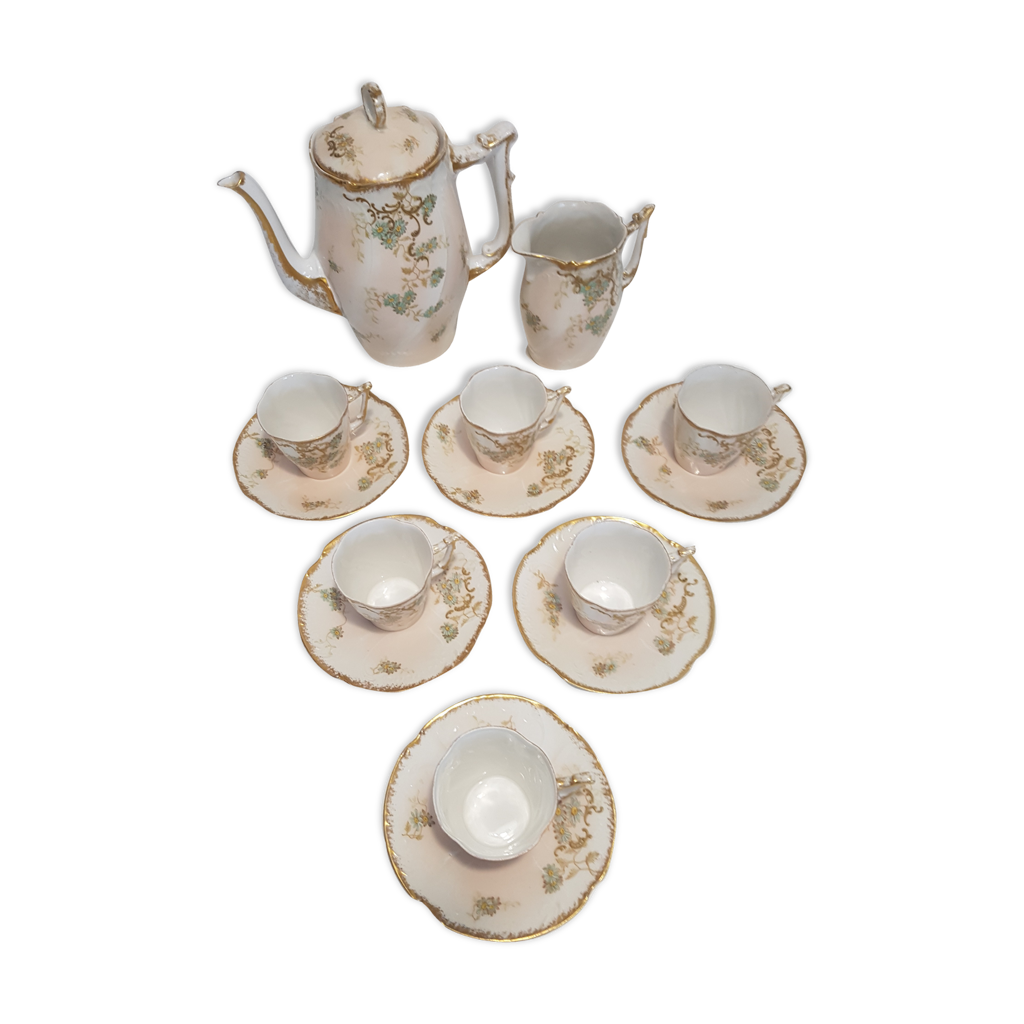 食器 Ancienne Manufacture e de Limoges 19th Century French Limoges Hand-Painted Covered Serving Dish