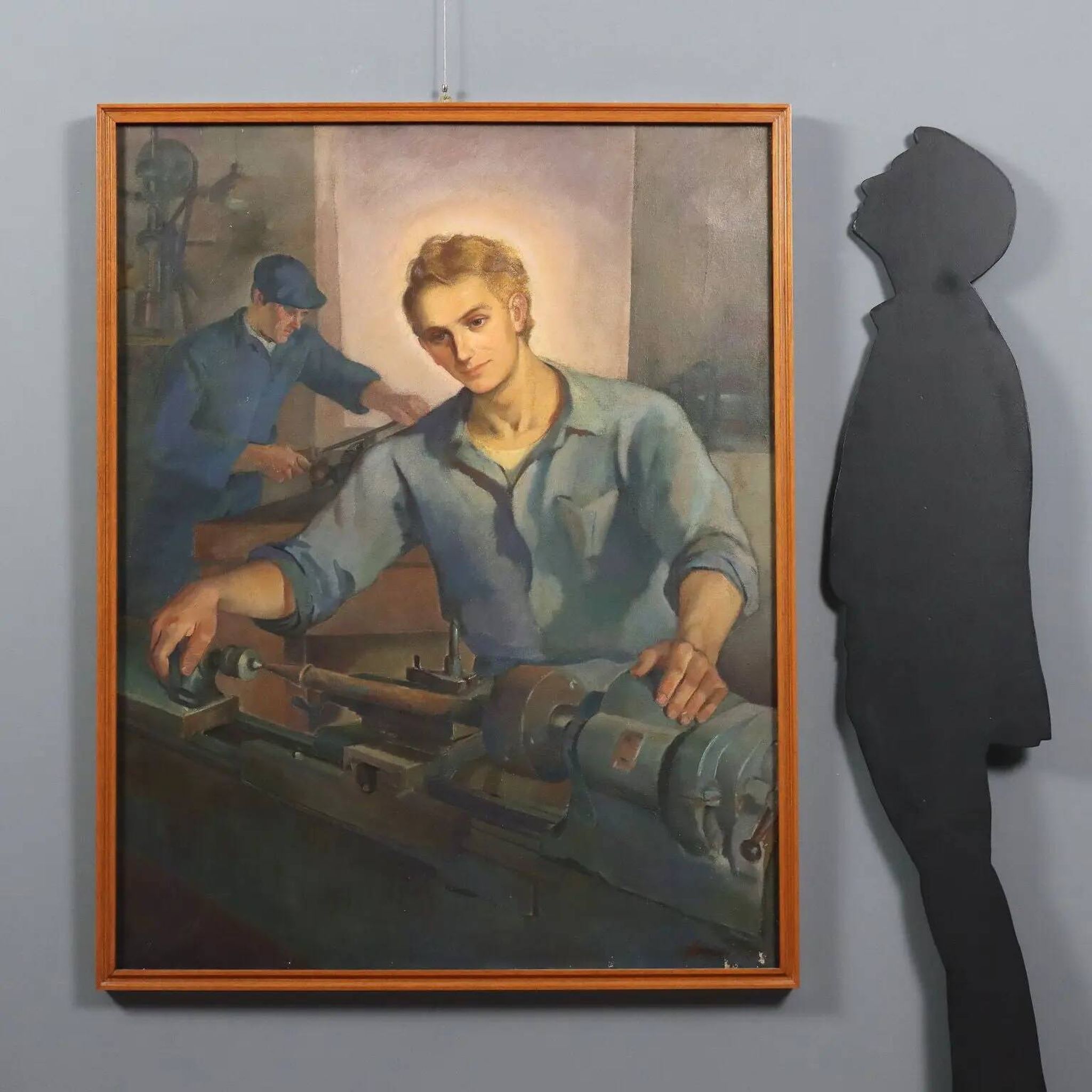 Modern painting signed by Mario Venzo, oil on canvas, Italy, 1950.