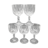 Crystal glasses x 5