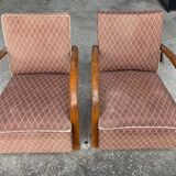 2 fauteuils art deco 1940 anciens a restaurer