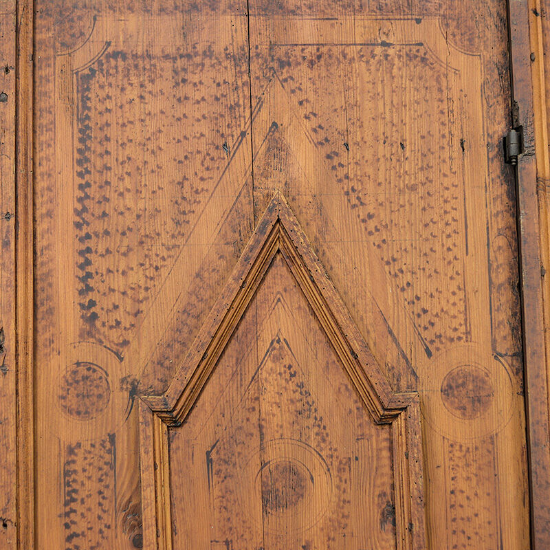 Painted folk art bridal wardrobe 1773