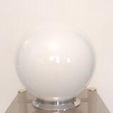 White opaline globe ceiling lamp – 50s/60s