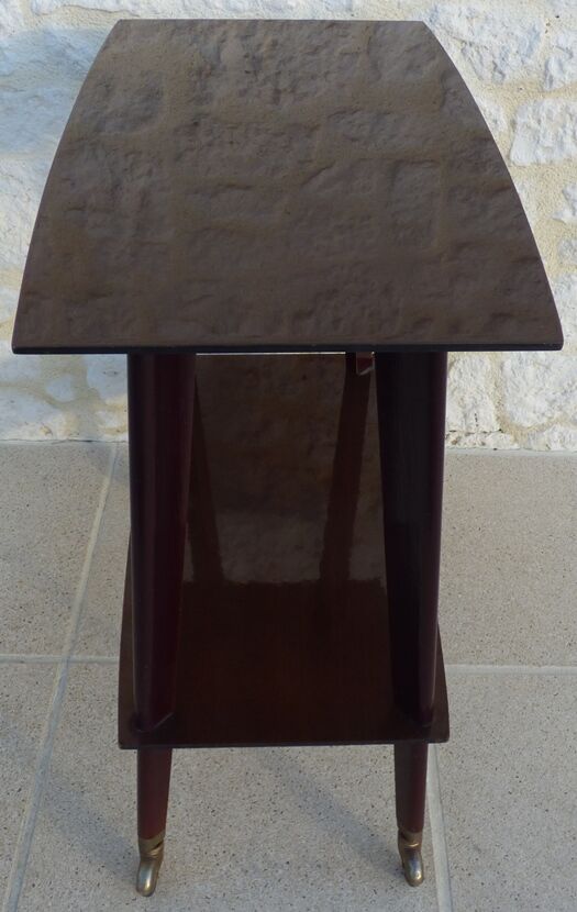 Vintage service cabinet with two trays on wheels