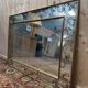 Miroir de bistrot Art Nouveau en verre églomisé