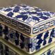 Rectangular Asian porcelain pillbox