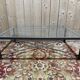 Table basse en fer et verre 1980