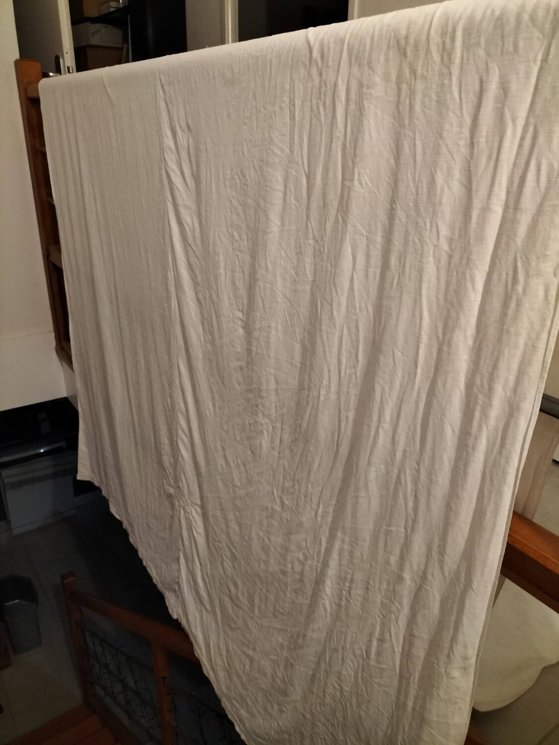 Old fabric, embroidered with the monogram MP.