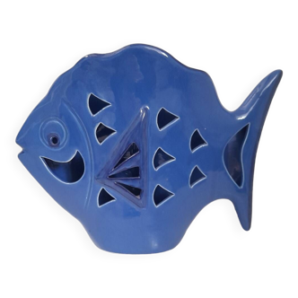 Blue fish lamp Les Grottes Dieulefit