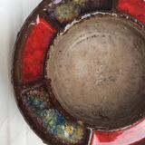 Empty cup pocket in stoneware and vitrified glass, 60s