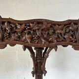 Carved oak planter