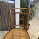 Pair of antique caned and wooden chairs from the 1900s.